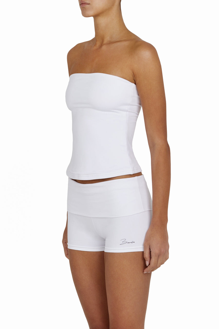 BASE tube top - bianco  -  CLOTHING  -  B Ā M B A S W I M