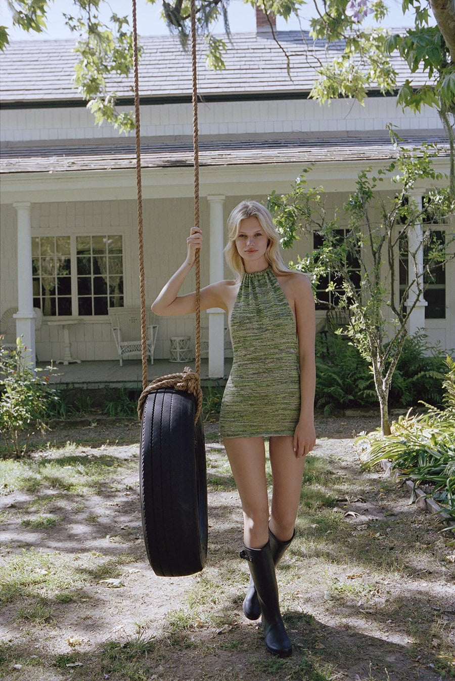 BOUNTY dress - moss green  -  CLOTHING  -  B Ā M B A S W I M