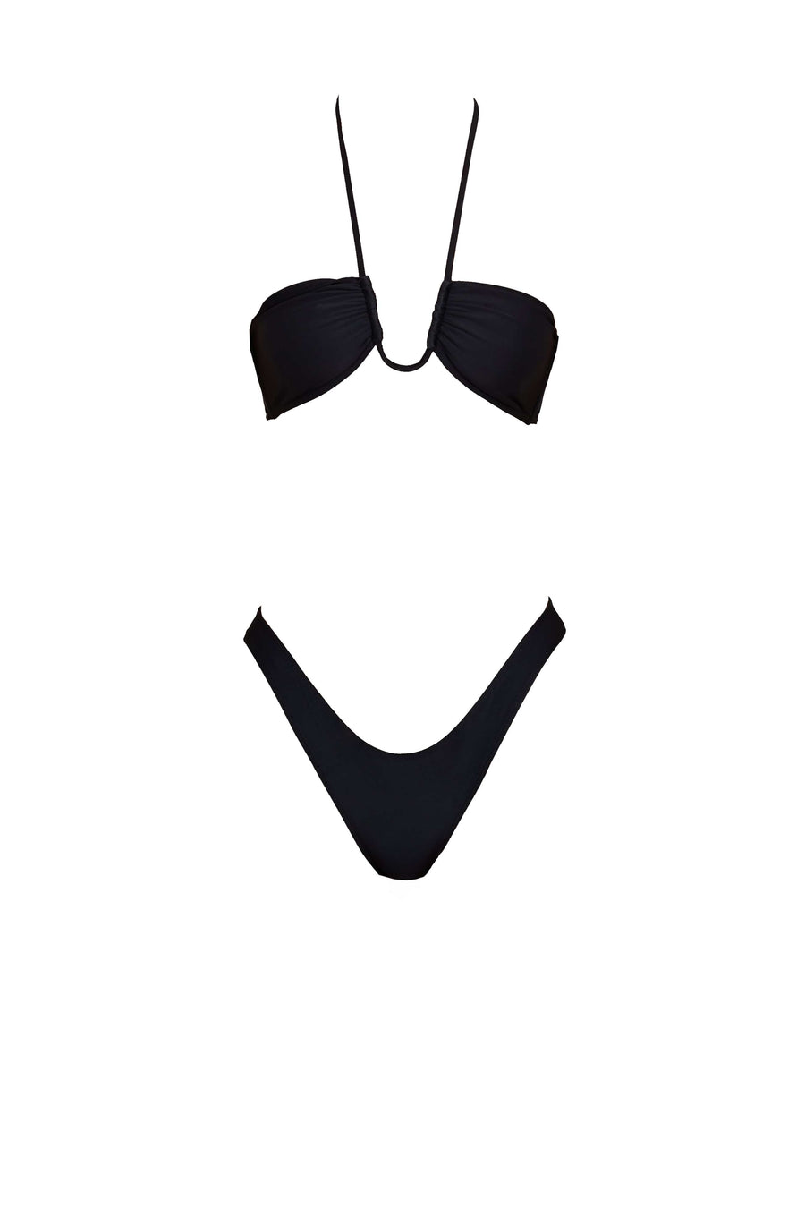 TREVI top- jet black  -  SWIM TOPS  -  B Ā M B A S W I M